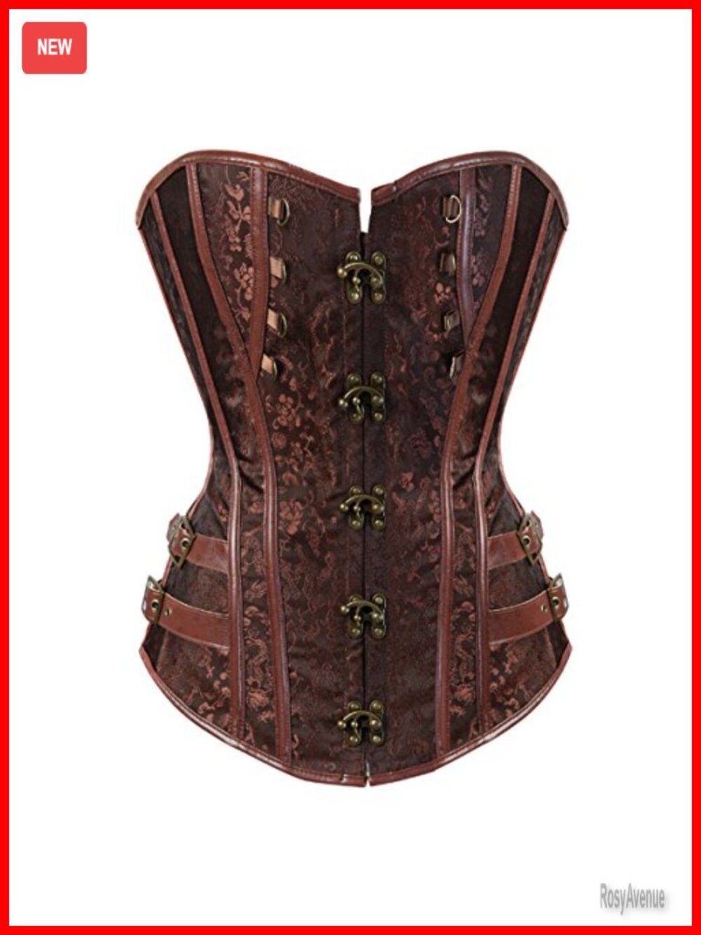 Gothic Steampunk Corset Bustier Waist Cincher Vest Tank Top Lace Up Back